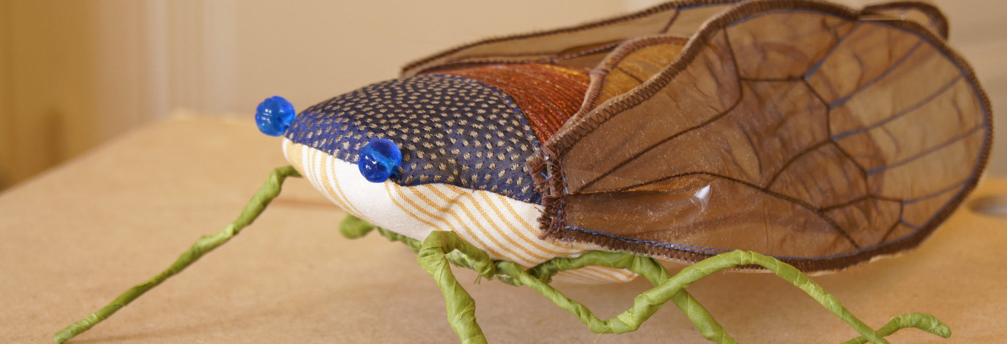 Handmade Fabric Cicadas