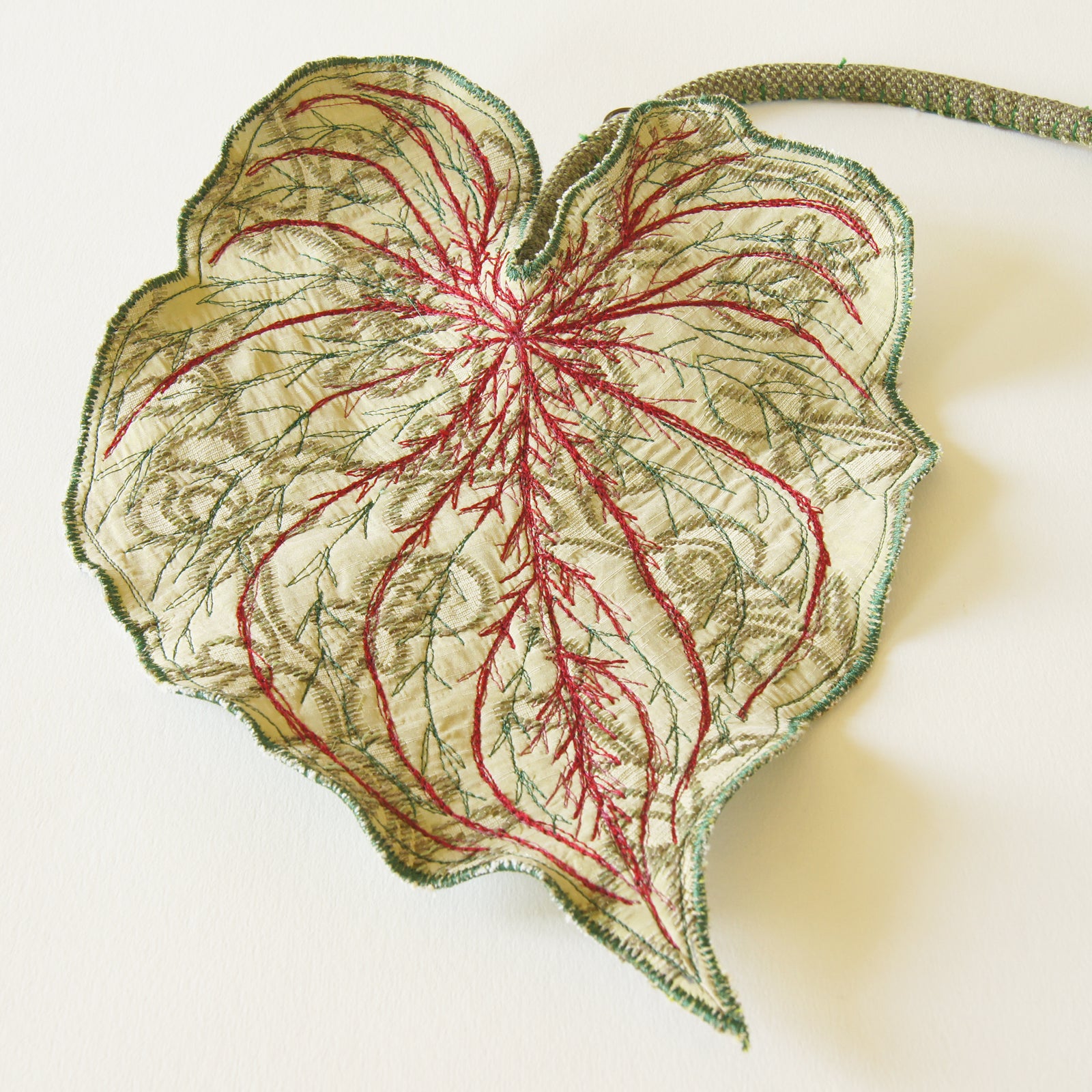 Caladium Leaf Wall Hanging, Botanical Decor