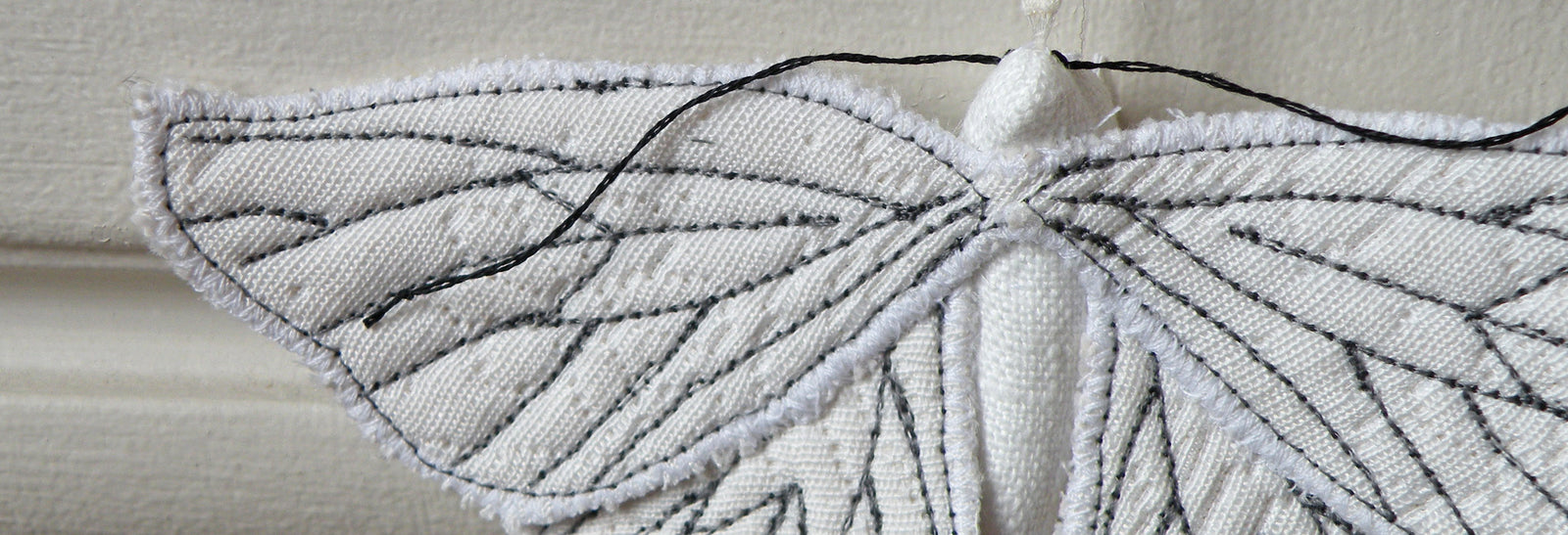 Handmade Fabric Moth Brooch