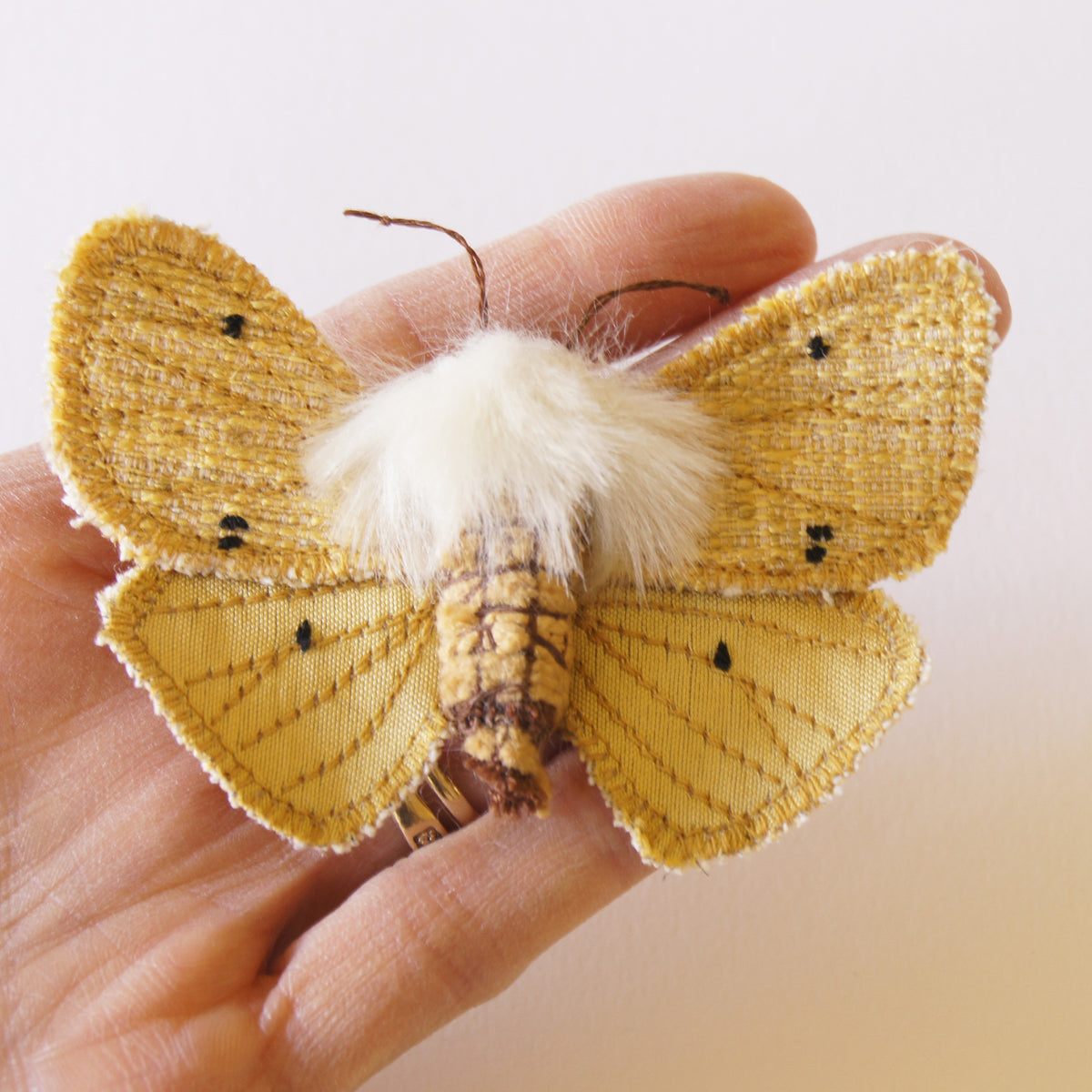 Brooch Buff Ermine Tiger Moth Entomology