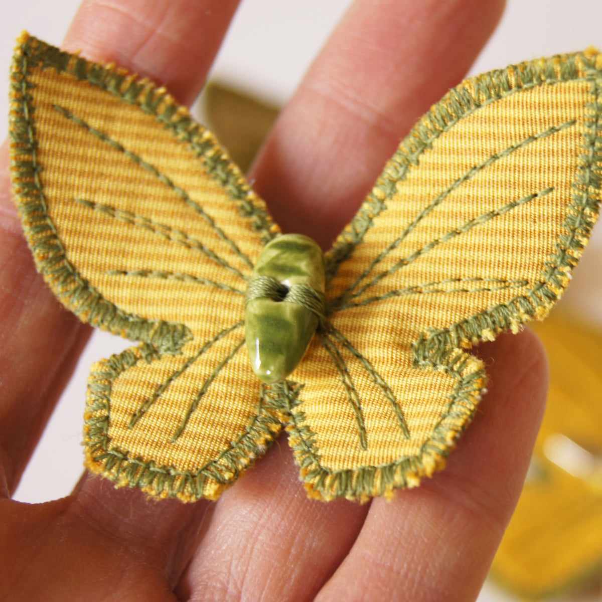 Textile Butterfly Hair Clips Entomology Accessory