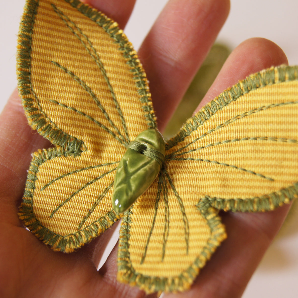 Textile Butterfly Hair Clips Entomology Accessory
