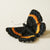 Fiber Art Brooch Metalmark Butterfly