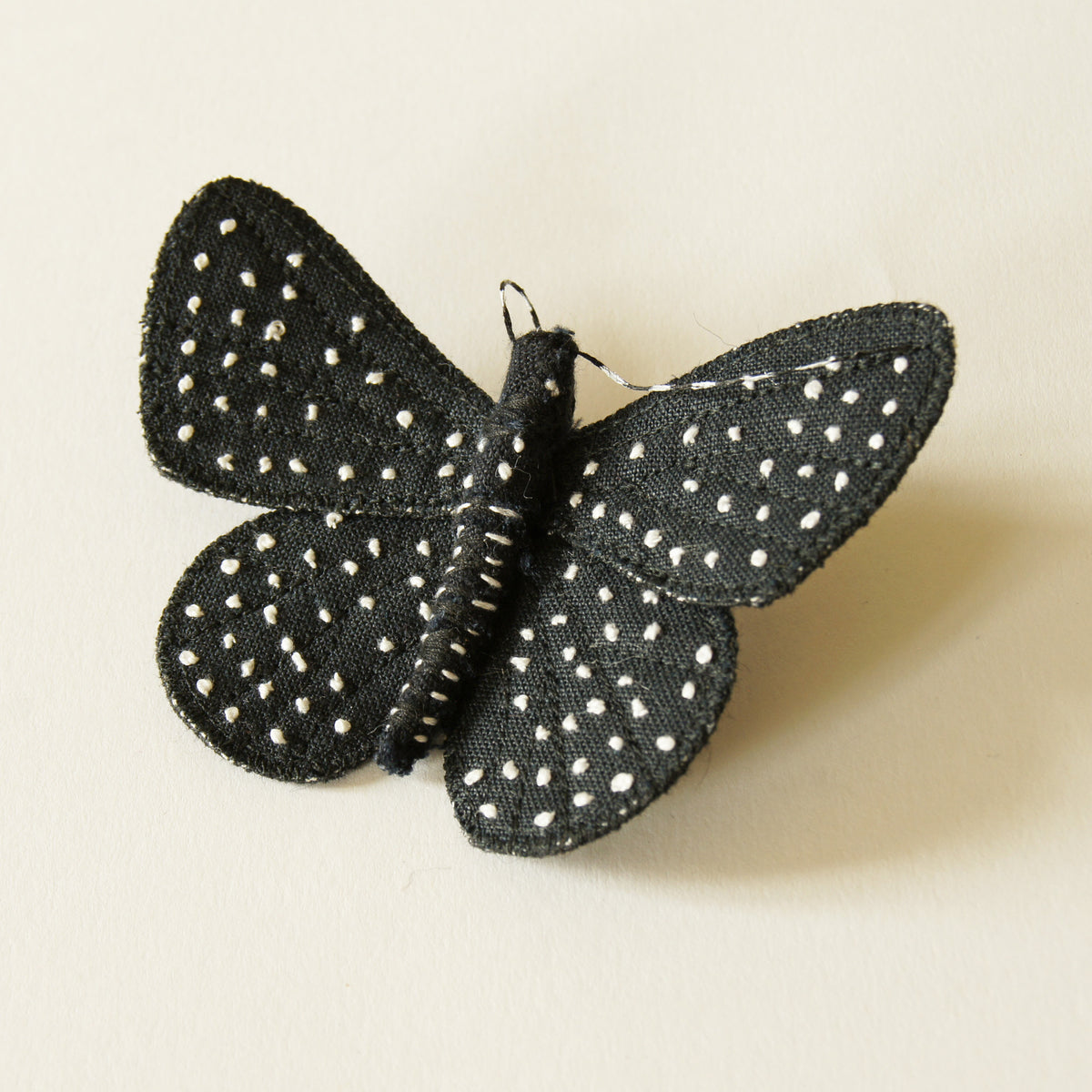 Metalmark Fabric Butterfly Brooch Starry Night