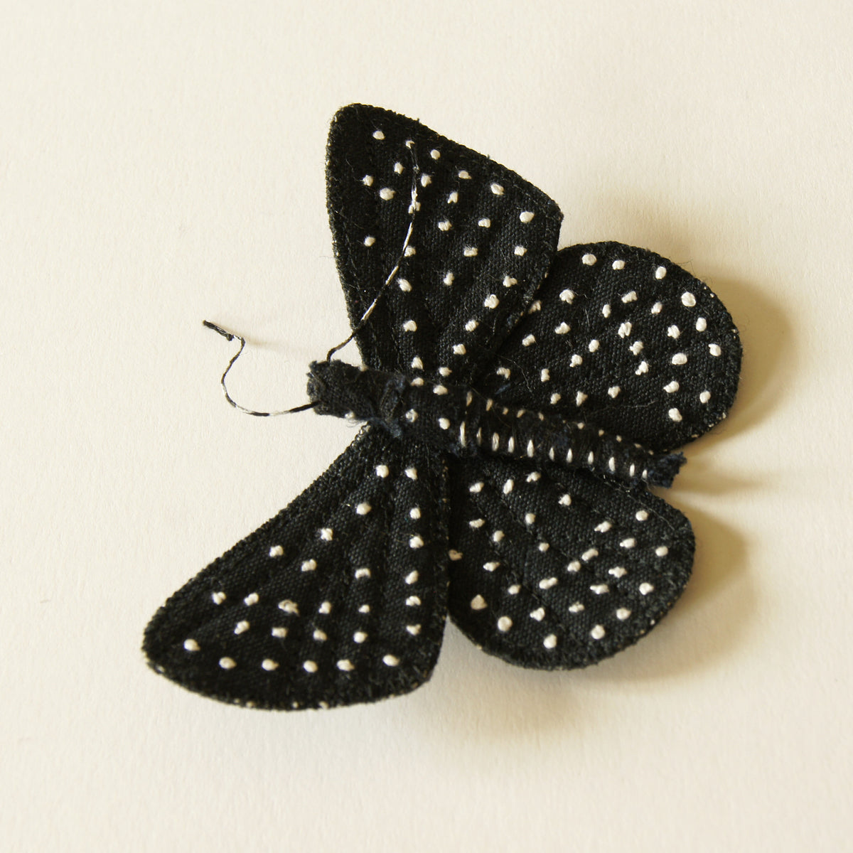 Metalmark Fabric Butterfly Brooch Starry Night
