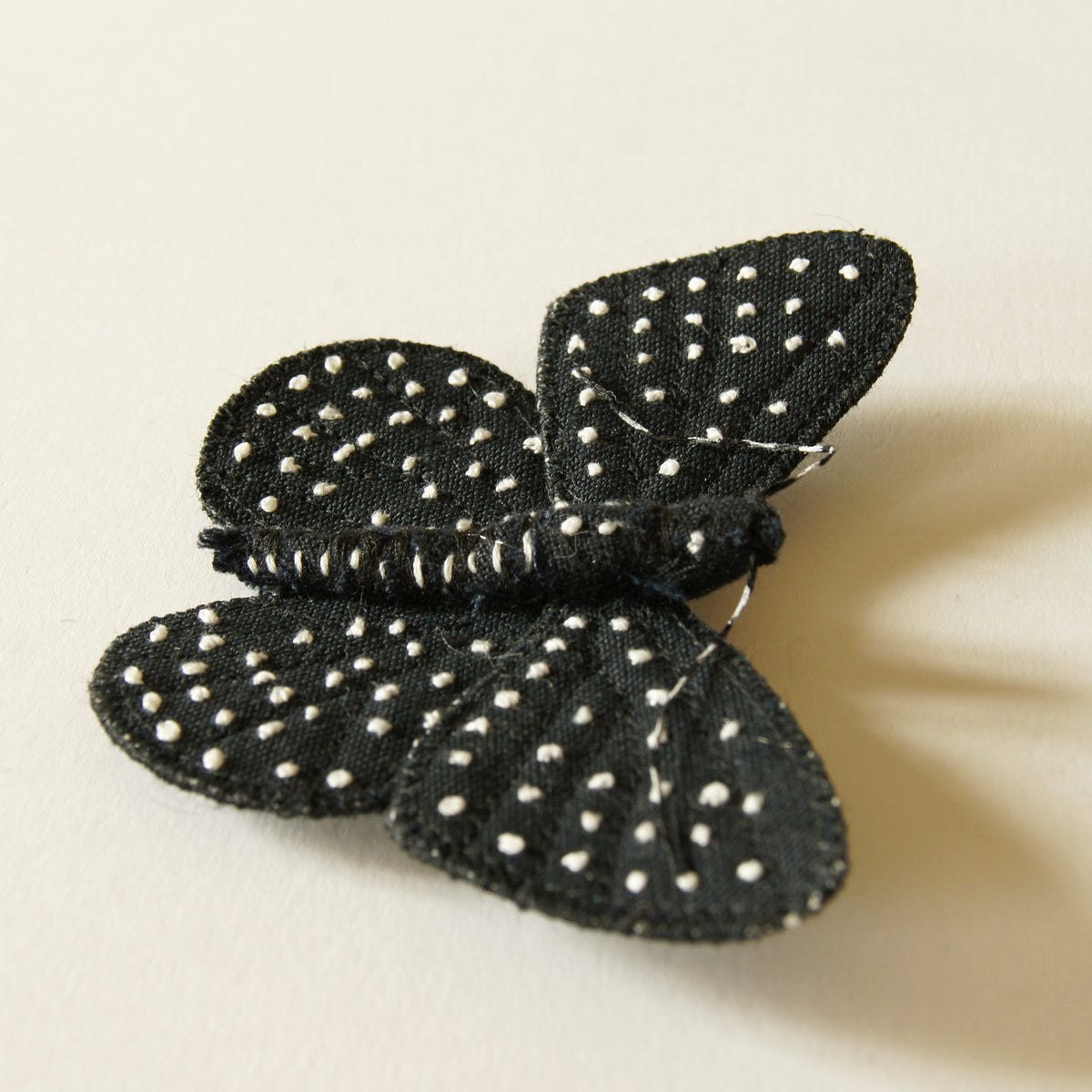 Metalmark Fabric Butterfly Brooch Starry Night
