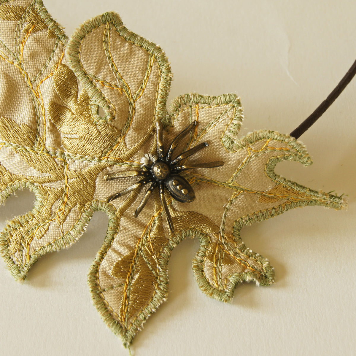 Fiber Art Acanthus Leaf Headband