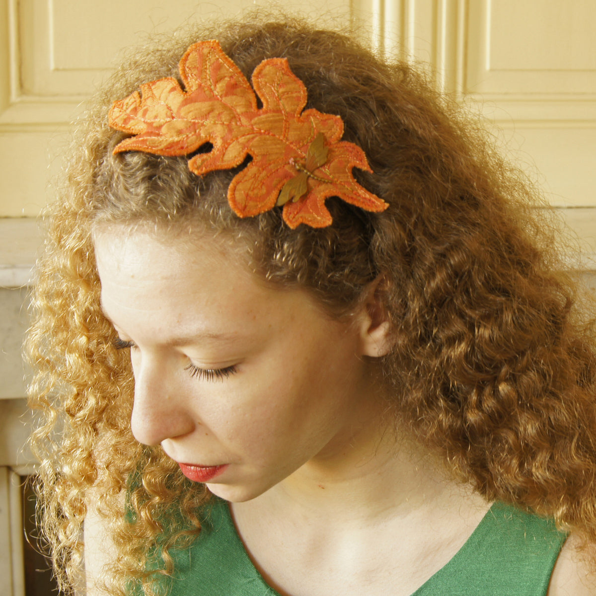 Fiber Art Acanthus Leaf Headband