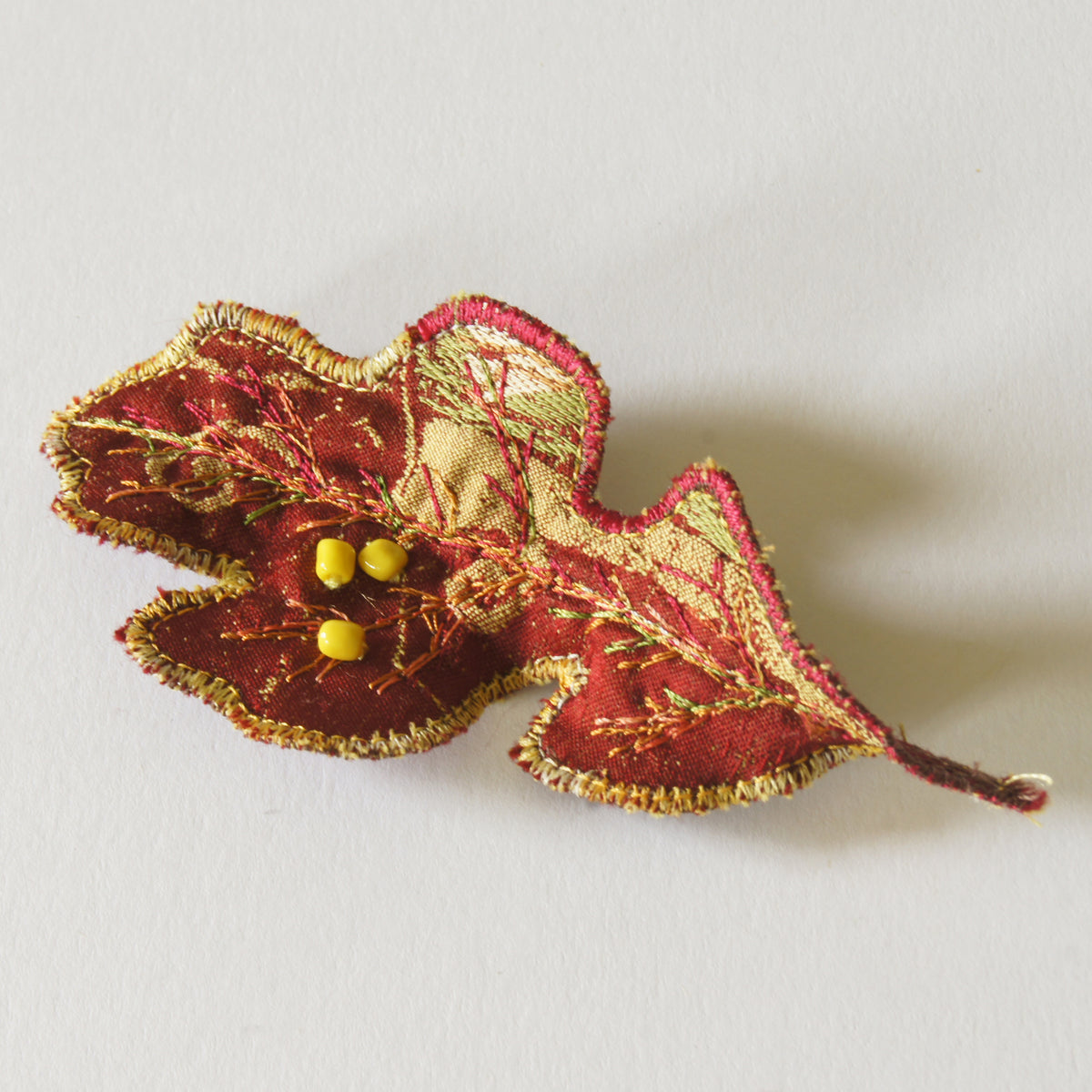 Oak Leaf Hair Clips Autumn Botanical Accessory