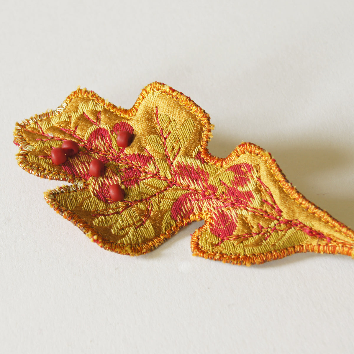 Oak Leaf Hair Clips Autumn Botanical Accessory