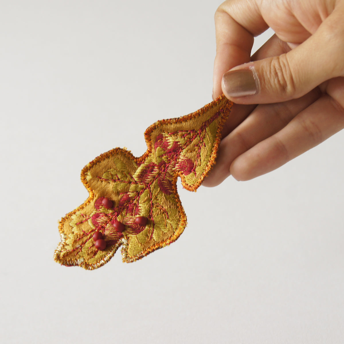 Oak Leaf Hair Clips Autumn Botanical Accessory
