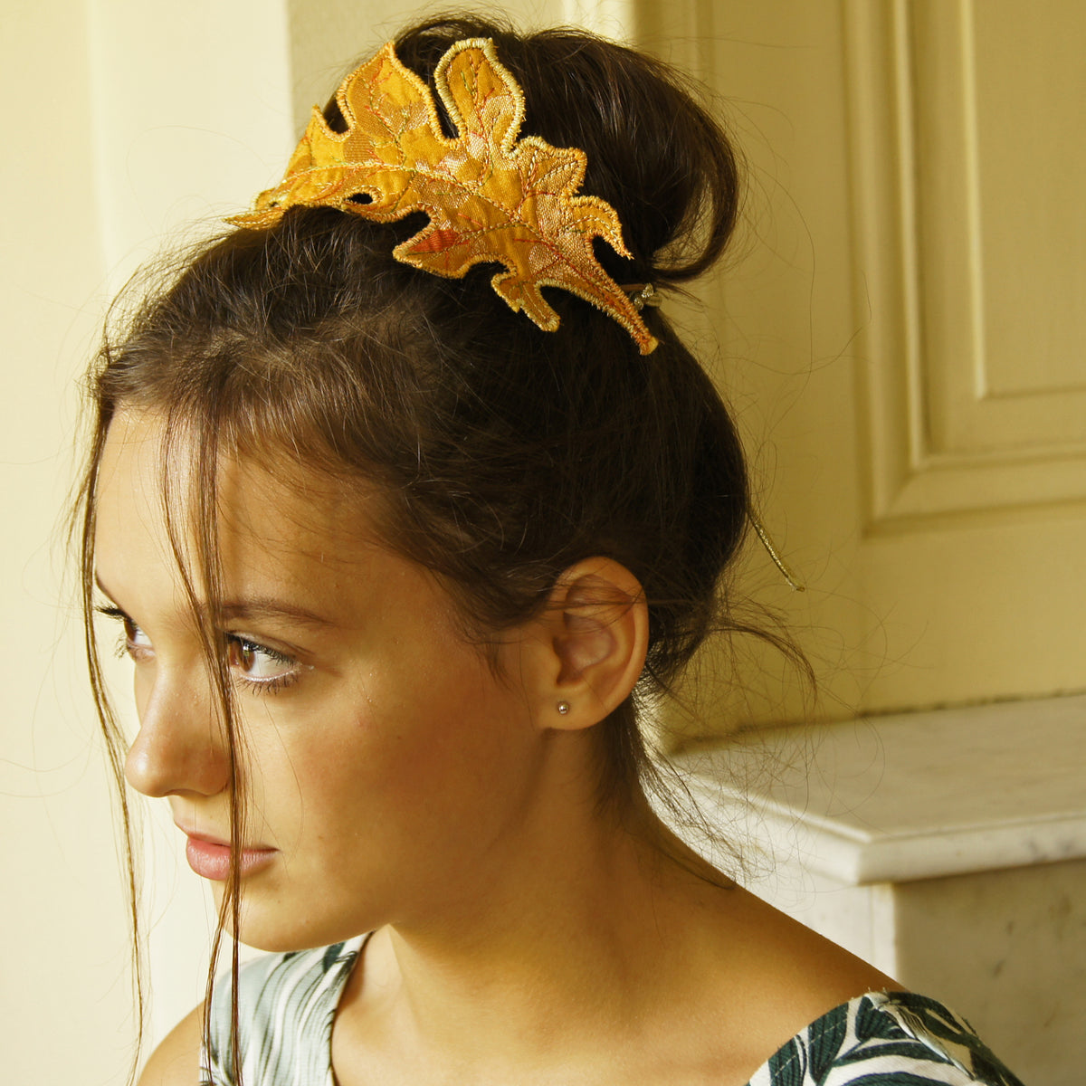 Acanthus Leaf Bun Wrap Botanical Hair Accessory