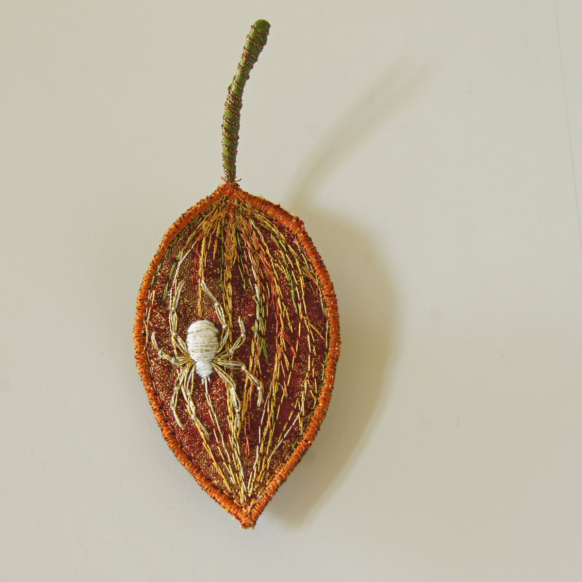 Lucky White Spider Leaves Hair Clips