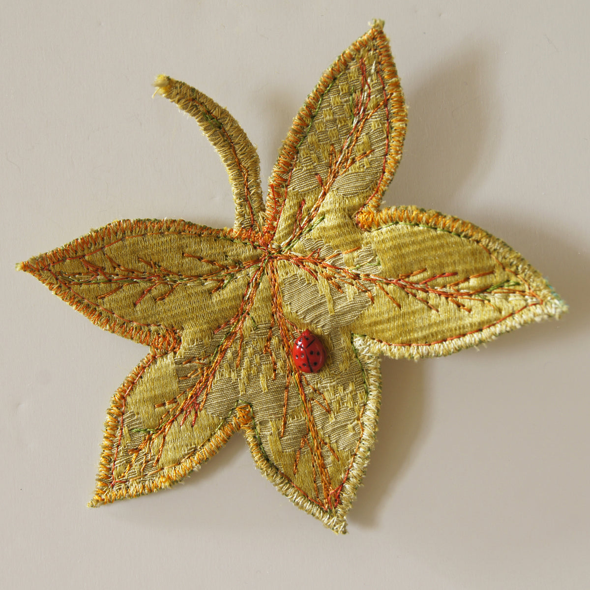Textile Sweetgum Leaves Hair Clips