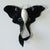 Black & White Luna Moth Fiber Art Brooch Collaboration with Nuit Clothing Atelier