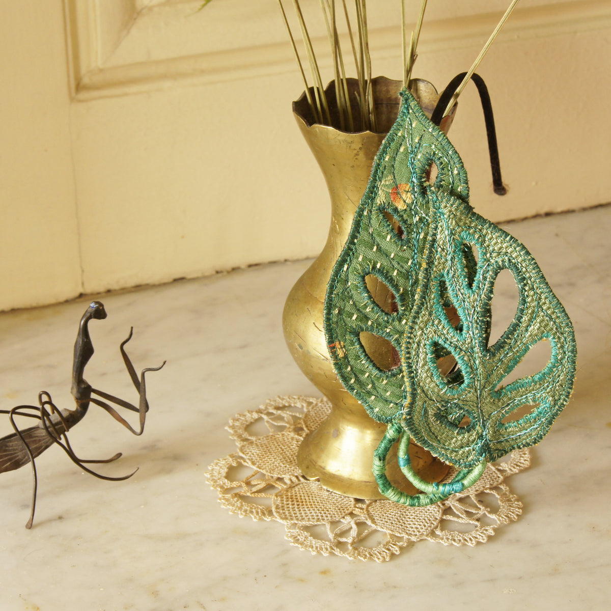 Monstera adansonii Leaves Headband, Tropical Leaf Fascinator