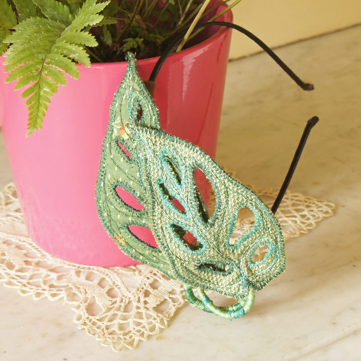 Monstera adansonii Leaves Headband, Tropical Leaf Fascinator