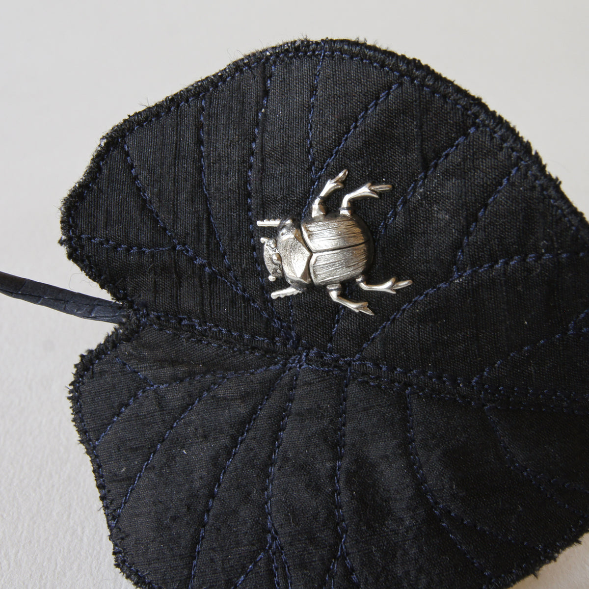 Black silk colocasia leaf headband