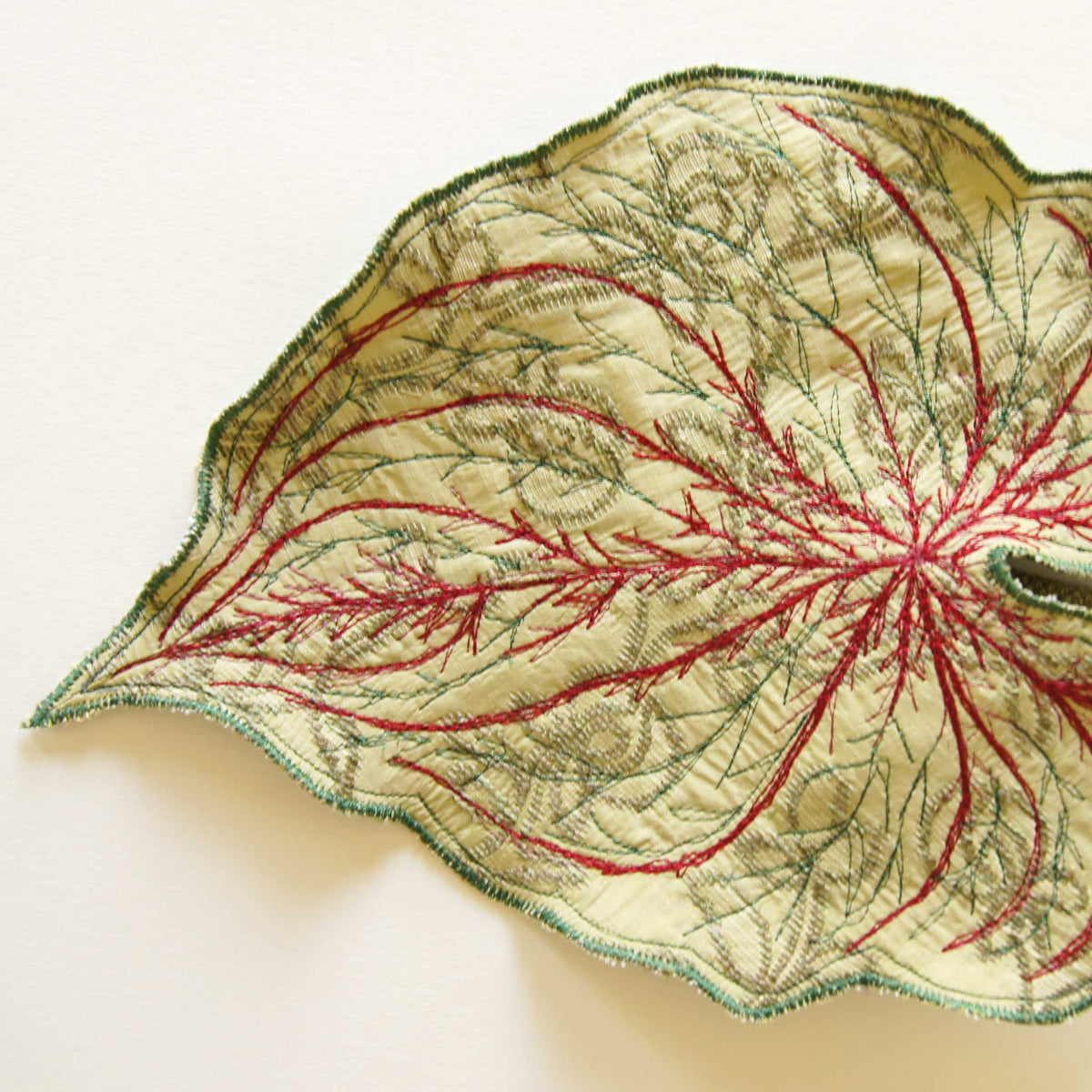 Caladium Leaf Wall Hanging, Botanical Decor