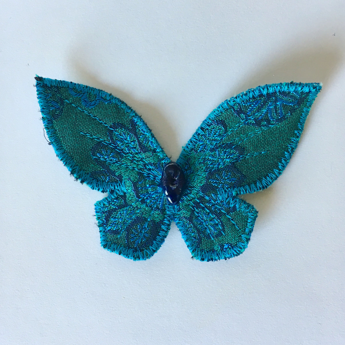 Hair Clips Blue Silk Butterflies Woodland Accessory