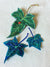 Green and Blue Ivy Leaf Hair Clips