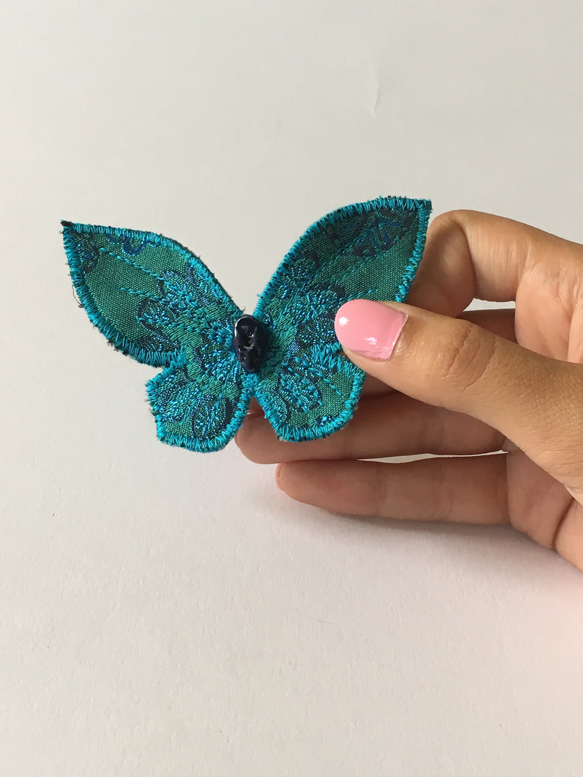 Hair Clips Blue Silk Butterflies Woodland Accessory