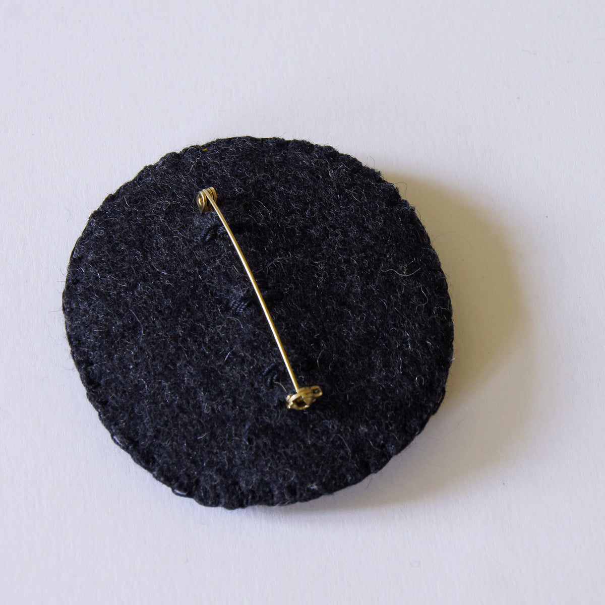 Large Textile Hand Embroidered Sun Brooch Pin Celestial Jewelry