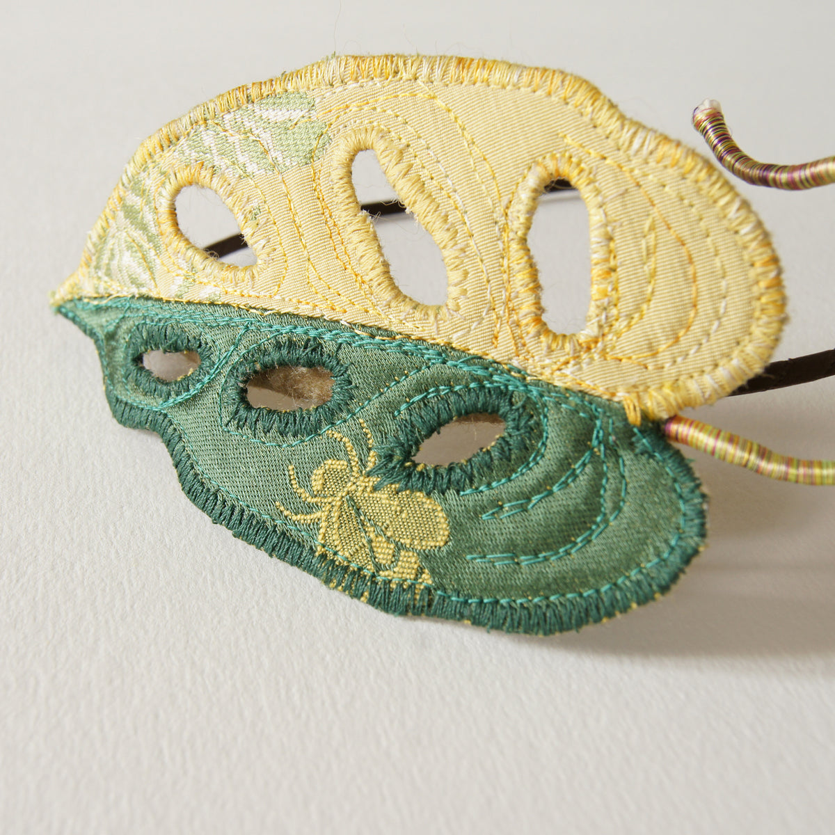 Monstera adansonii variegata headband, Botanical Fascinator