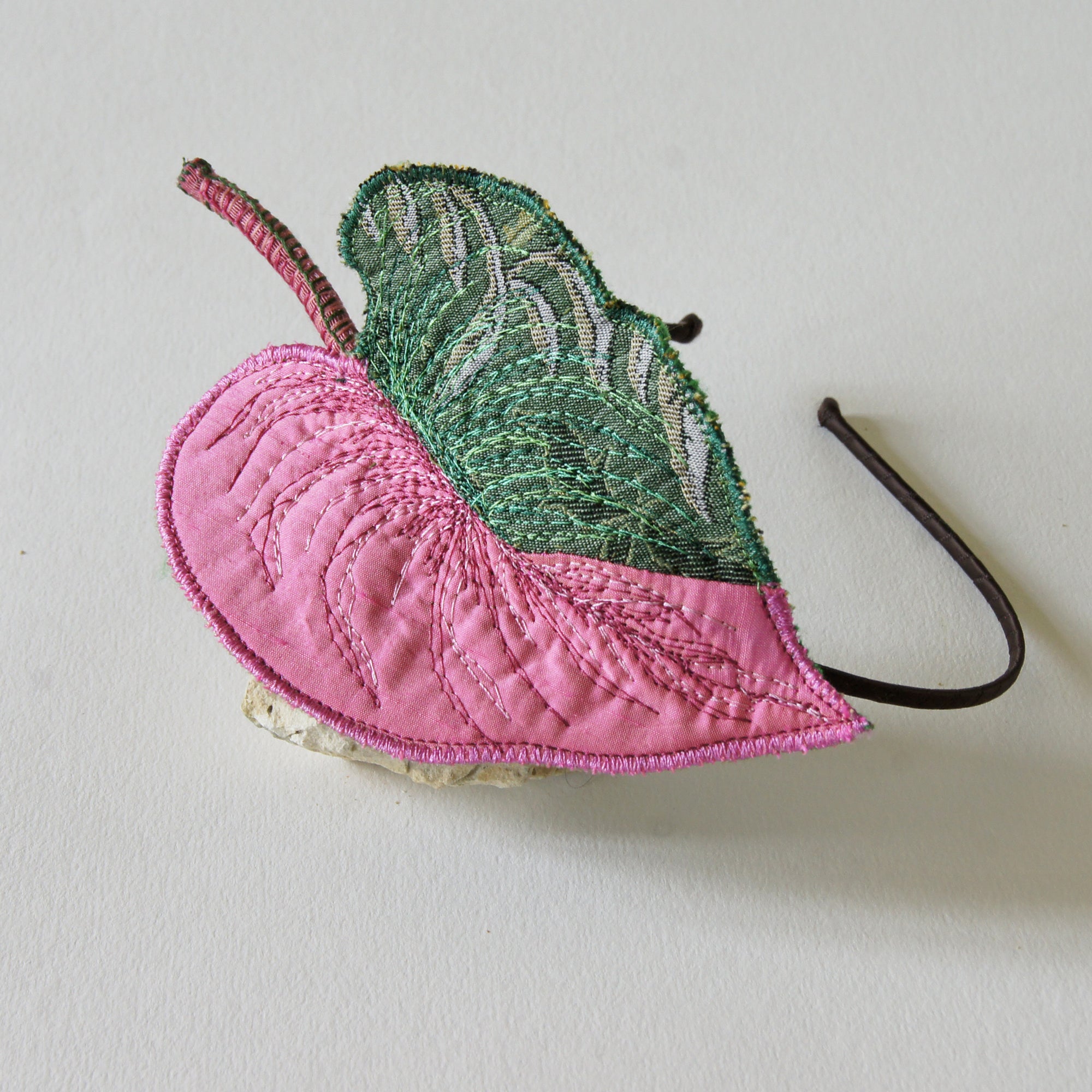 Pink Princess Philodendron Headband, Botanical Fascinator