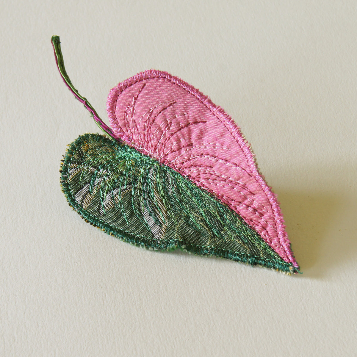 Pink Princess Philodendron Brooch